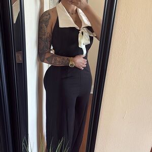 Elegant Black and White Jumpsuit